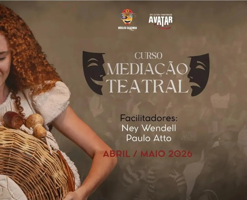 Curso gratuito de mediação teatral abre inscrições em Irecê com vaga para estágio remunerado